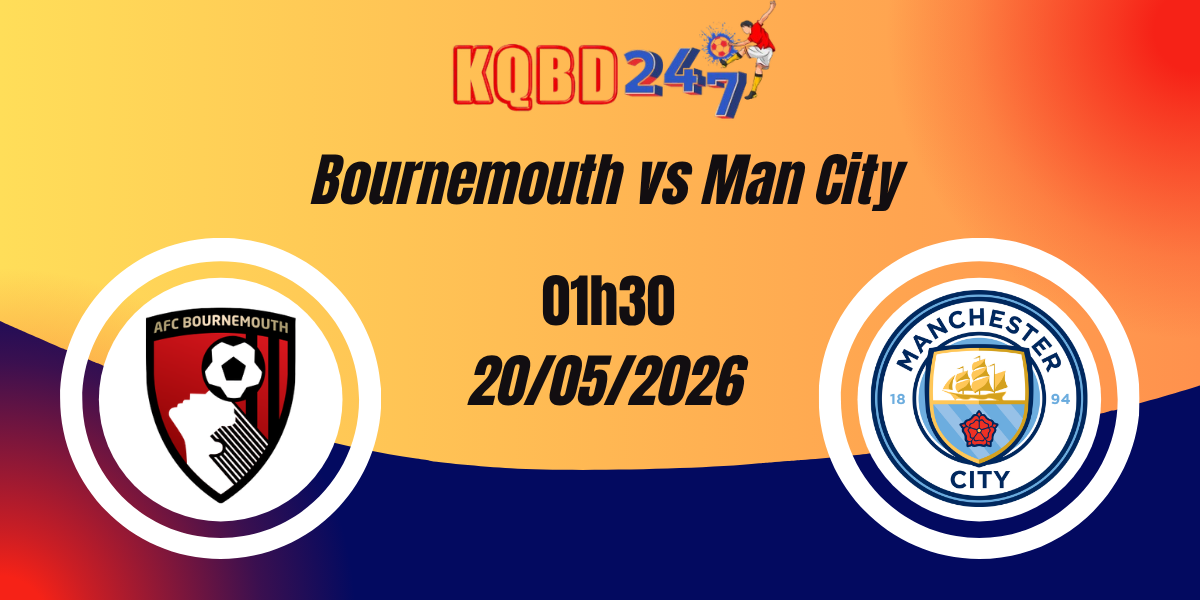 Nhận Định Bournemouth vs Man City, Vòng 37 Ngoại Hạng Anh, 20/05/2026