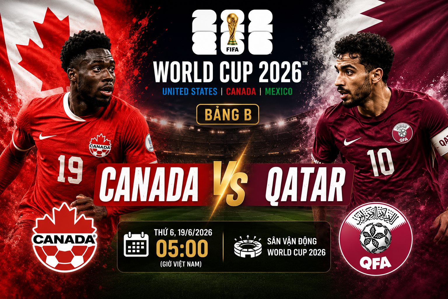 Nhận định bóng đá Canada vs Qatar, 05h00 ngày 19/6 - KQBD 247