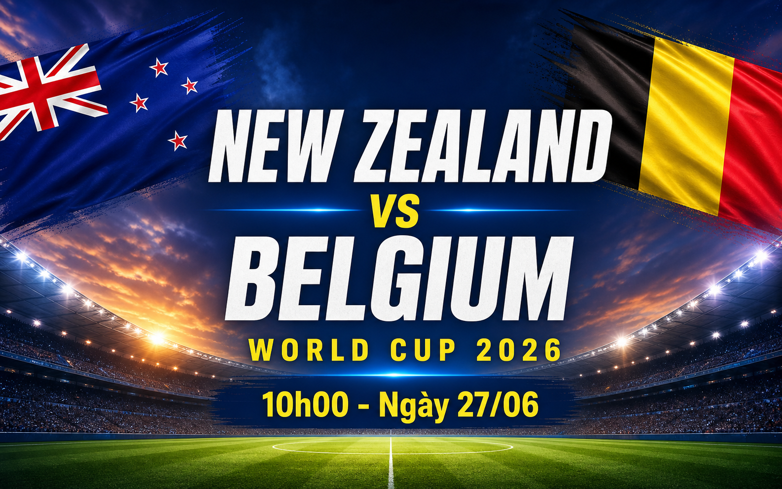 Nhận định WORLD CUP 2026 New Zealand vs Bỉ, 10h00 ngày 27/6