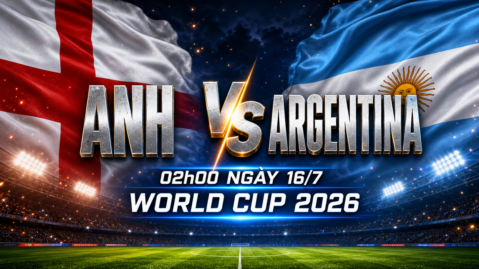 Nhận định WORLD CUP 2026 Anh vs Argentina, 02h00 ngày 16/7